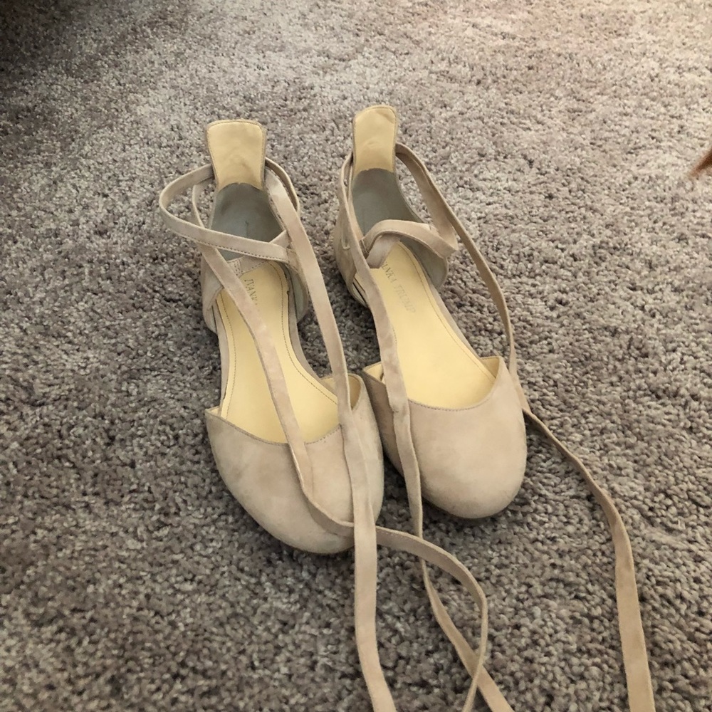 Lace up ballet flats